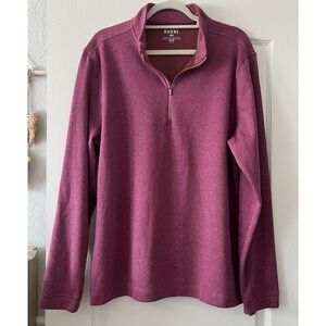 Rhone Commuter 1/4 Zip Sweater Maroon Marle